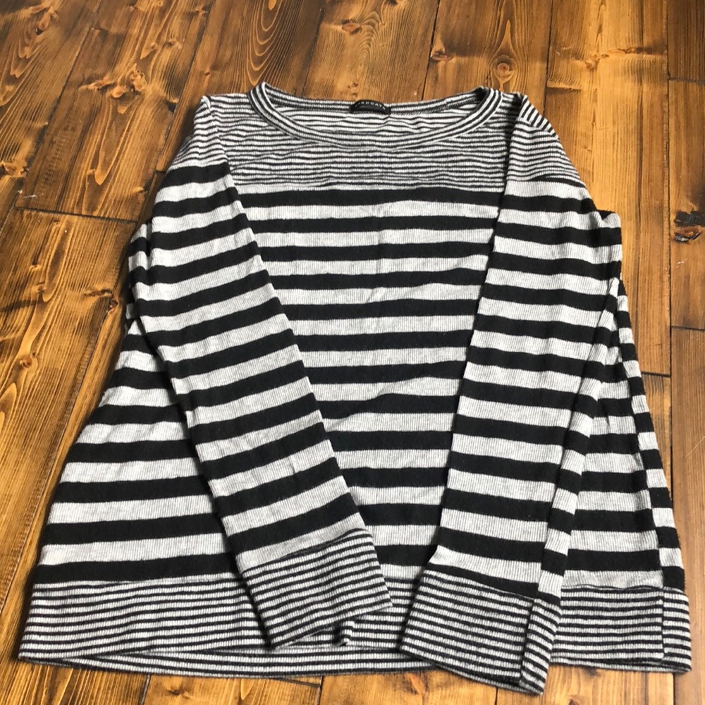 Grey and Black Striped Sweater